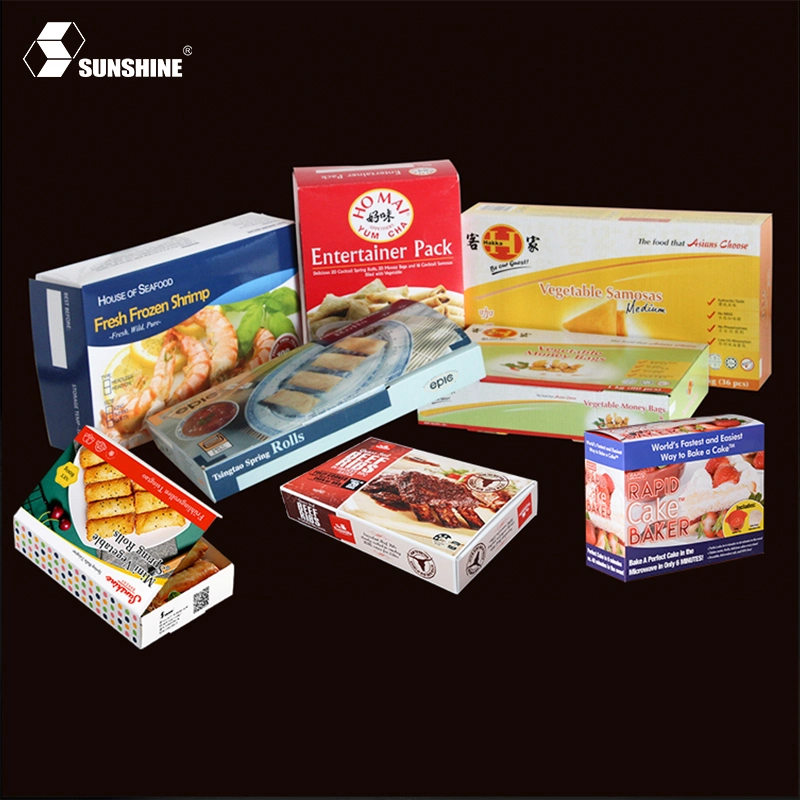 Custom Print Biodegradable Supermarket Paper Cardboard Biscuit Cookie Frozen Food Cereal Dry Nut Pasta Packaging Box