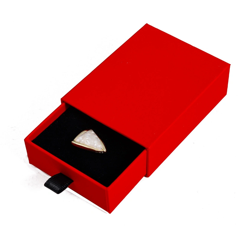 Simple Style Solid Color Paper Jewelry Boxes Packaging Sliding Gift Drawer Rectangular Box