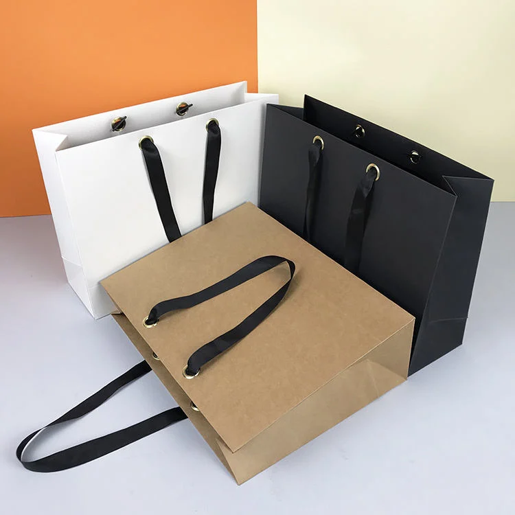 Extra Large Foldable Recycled Paper Carrier Shopping Bags with Handle