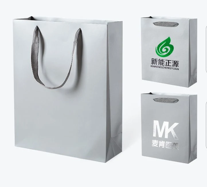 Colorful Gift Packaging Bag White Cardboard Customized Printing Shopping Bag for Clothing Packing