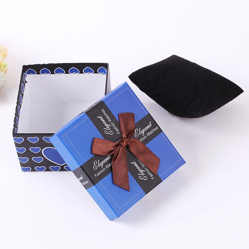 Wholesale Customized Logo Cardboard Jewelry Storage Packaging Paper Gift Box Watch Box with Sponge