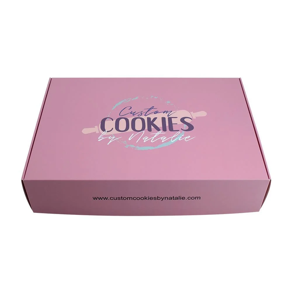 High Quality Custom Logo Embossed Fancy Pink Color Paper Cardboard Gift Packaging Box