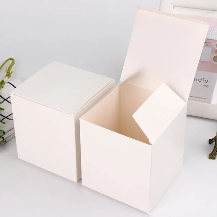 Best Selling 7*7*7cm White Paper Folding Square Small Paper Box