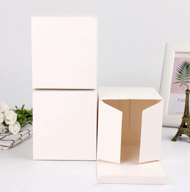 Best Selling 7*7*7cm White Paper Folding Square Small Paper Box