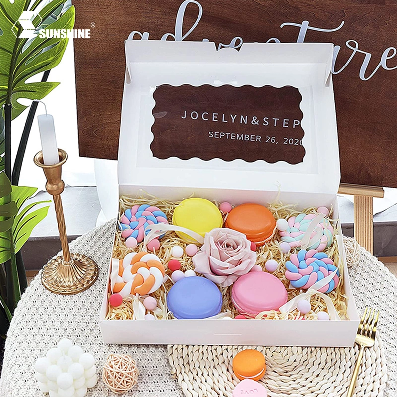 Custom Luxury Takeaway Food Printed Logo Doughnut Biscuit Sweet Pastry Dessert Donut Cookies Packaging Box