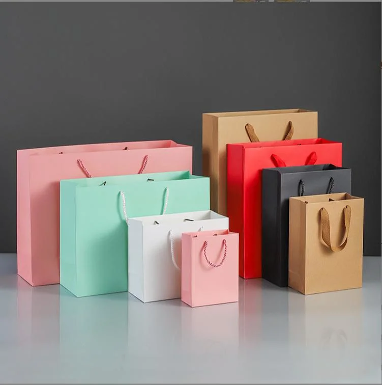 Wholesale Large Shopping Handamde Customize Recycled Handbags Gift Paper Bag