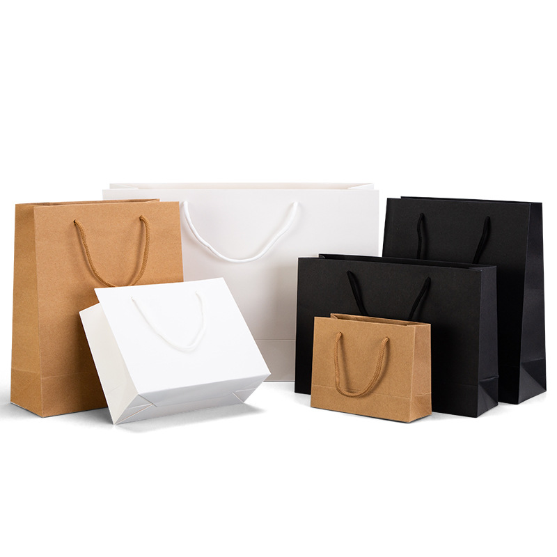 Wholesale Custom Logo Printing Brown Kraft Paper Bag with Handle