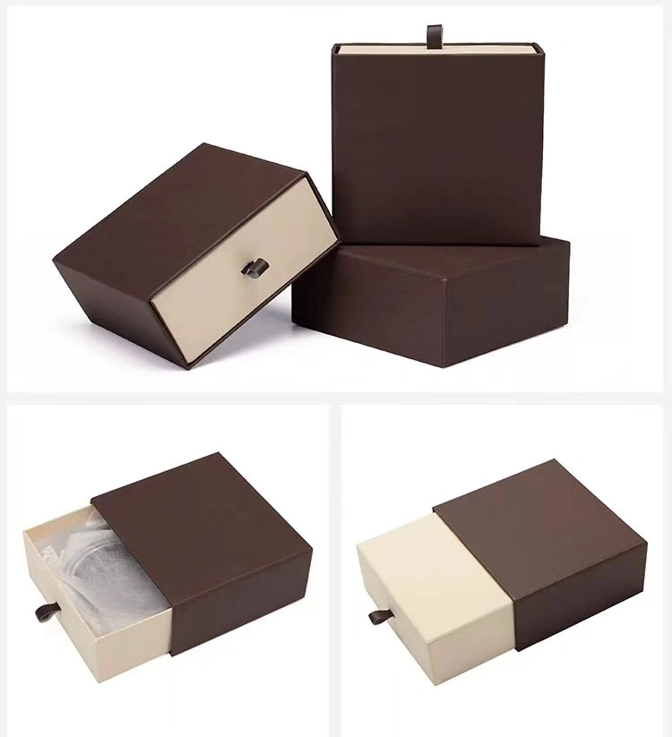 Luxury Custom Cardboard Cosmetics Slide Drawer Packaging Paper Gift Jewelry Belt Cosmetic Box with Handle for Christmas Easter Thanksgiving Birthday