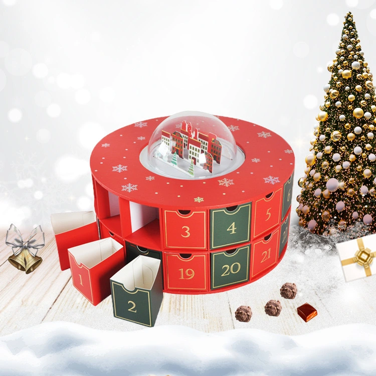 Santa Christmas Box Decorative Stacking Boxes with Lids Stackable Gift Boxes