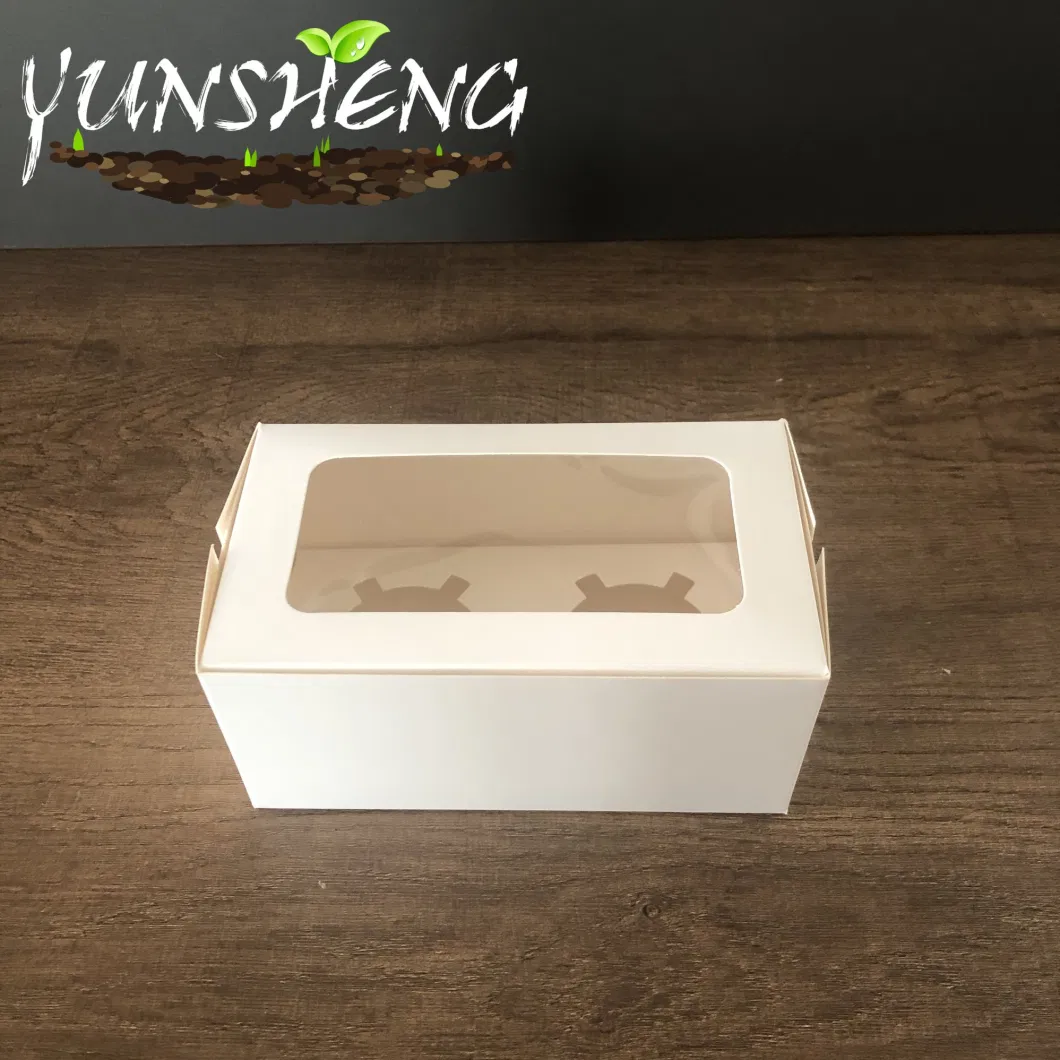 Compostable White Cake Boxes or Kraft Paper Cupcake Boxes