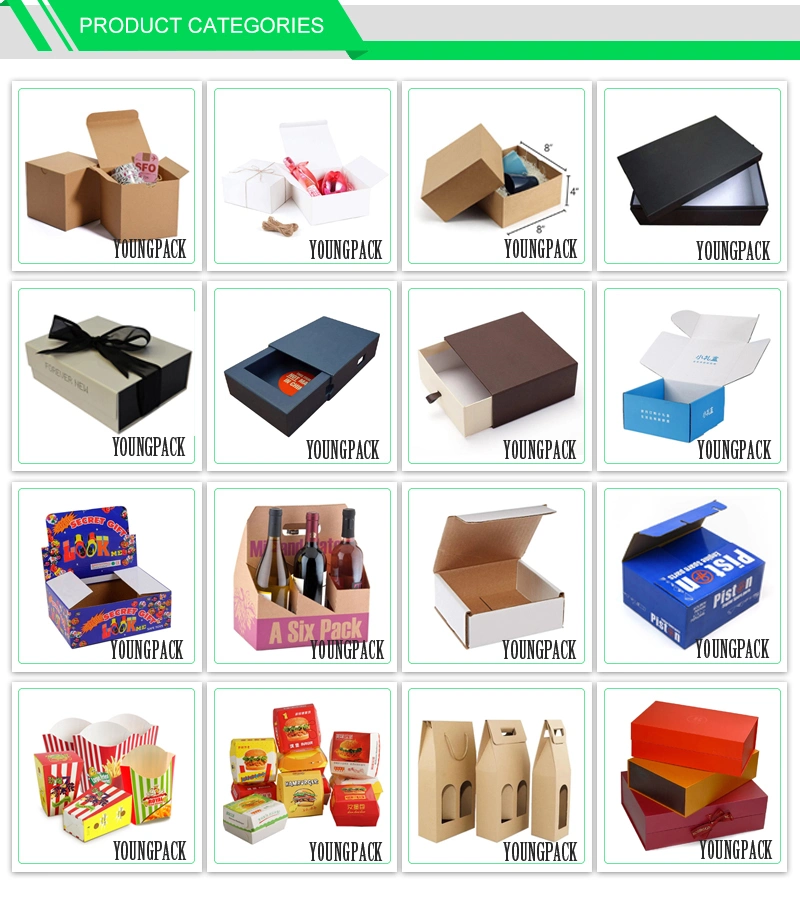 Custom Printed Small Cardboard Packaging Box Black Kraft Paper Square Gift Boxes with Lids