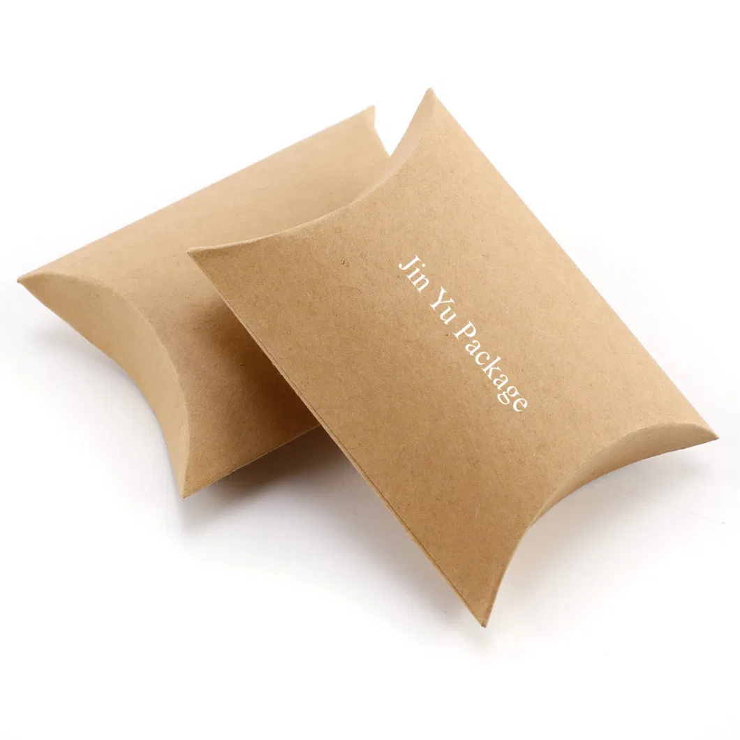 Custom promotion Kraft Paper Gift Pillow Jewelry Packaging Boxes Wholesale