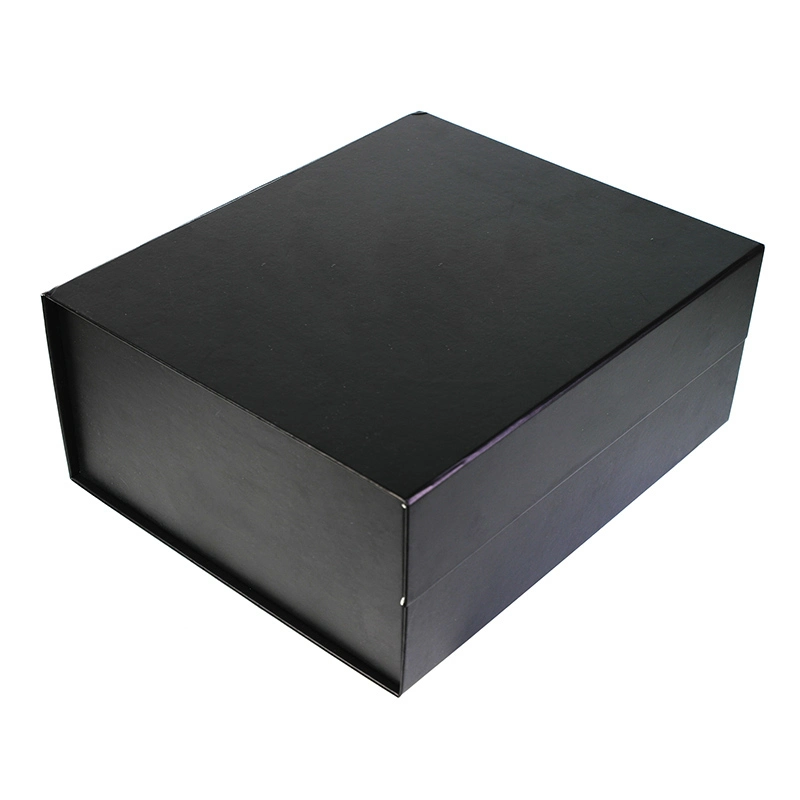 Magnetic Folded Custom Logo Print Black Without Insert Paper Packaging Gift Box