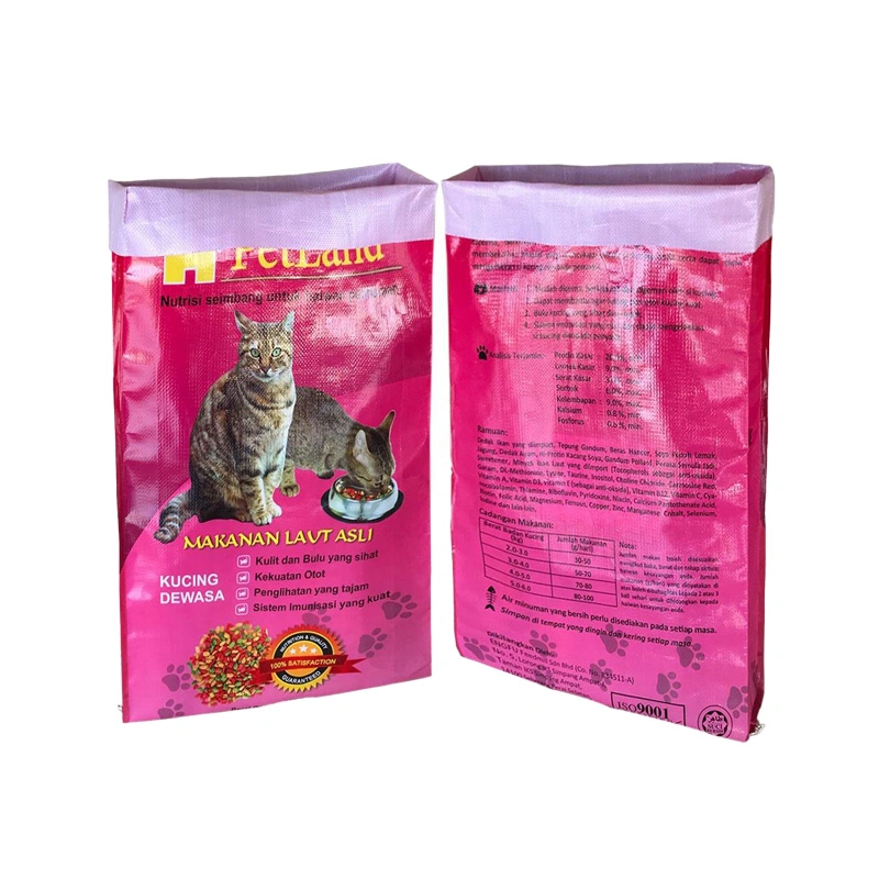 Empty Animal Feed Bag Low Price Large 10kg 20kg 25kg 50kg Custom Printing Kraft Paper Animal Feed Packaging Bag OEM