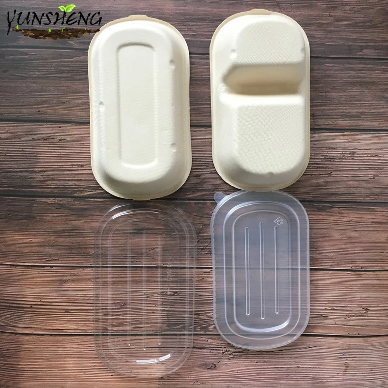 Clean Color Disposable Durable Rectangle Kraft Paper Box with Lids