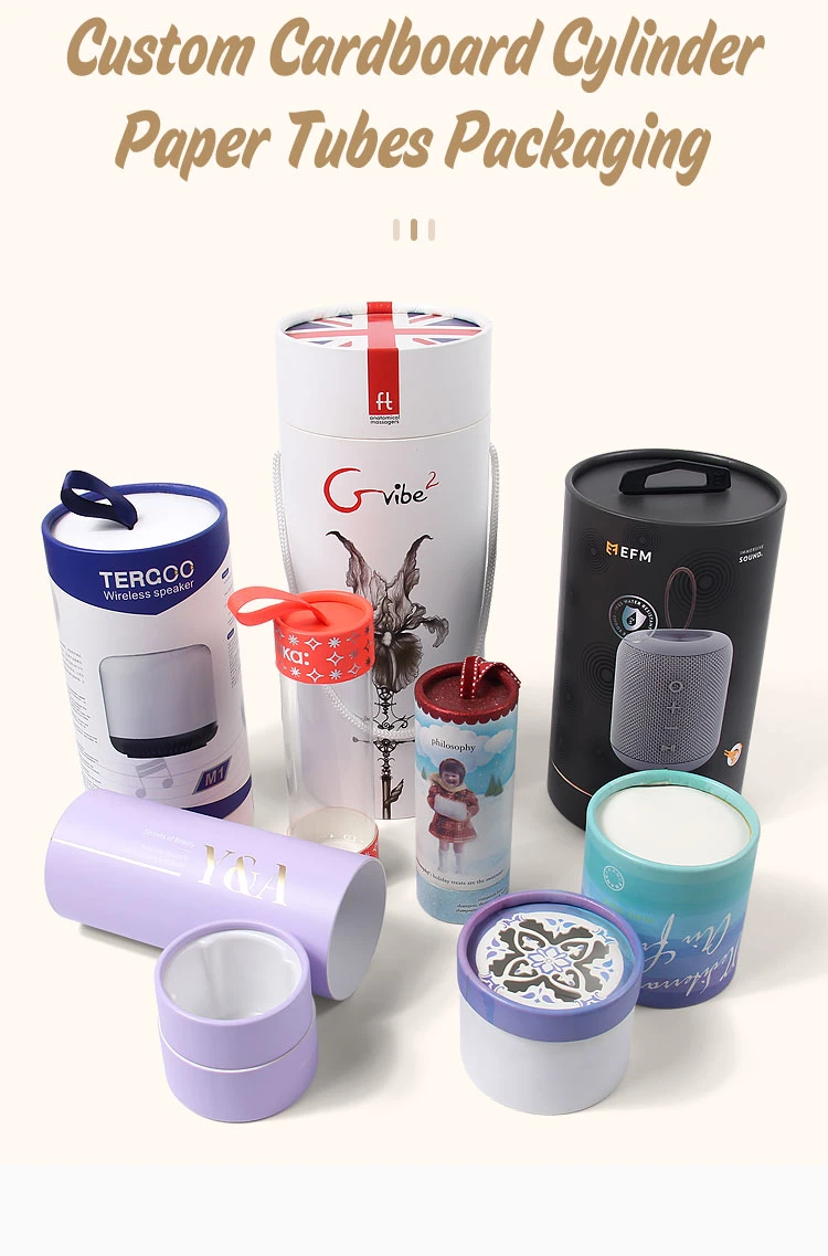 Custom Printing Small Paper Tube Cardboard Cosmetic Perfume Oil Data Cable Packaging Box