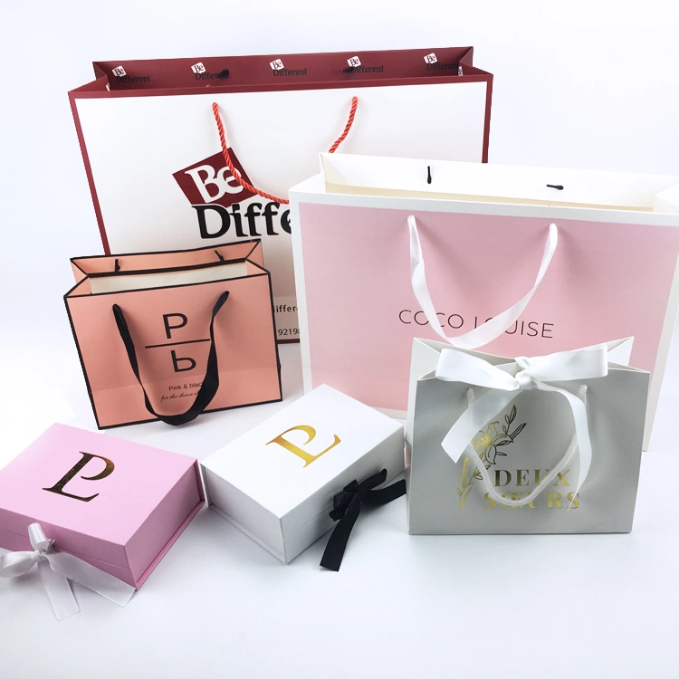 Small Luxury Gift Shopping Paper Bags Sweet Packaging Bag