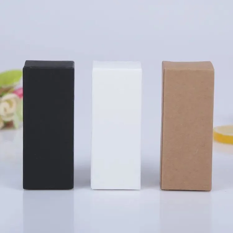 Recycle Eco-Friendly Black White Kraft Paper Packaging Box for Bottle Storage