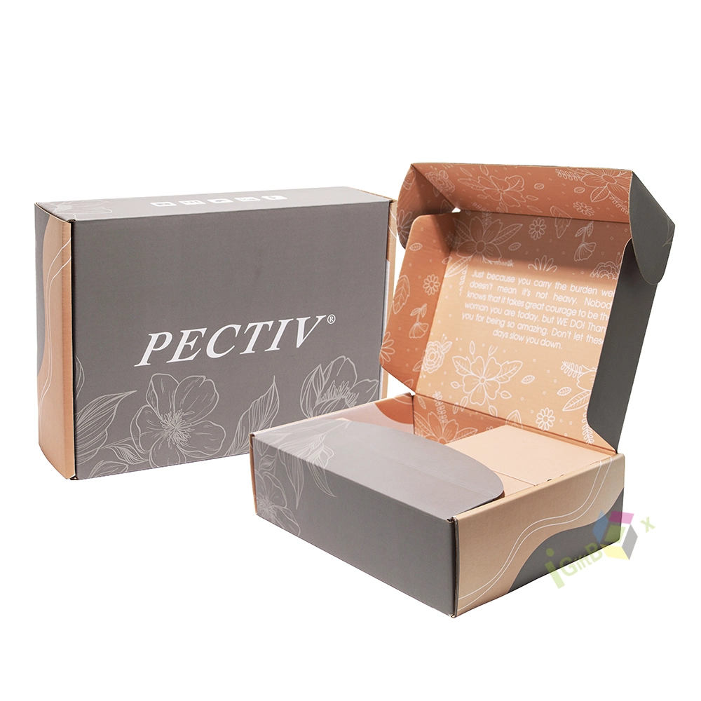 Matte Custom with Design Printed Cardboard Kraft Paper Corrugated Packaging Mailing Boxes