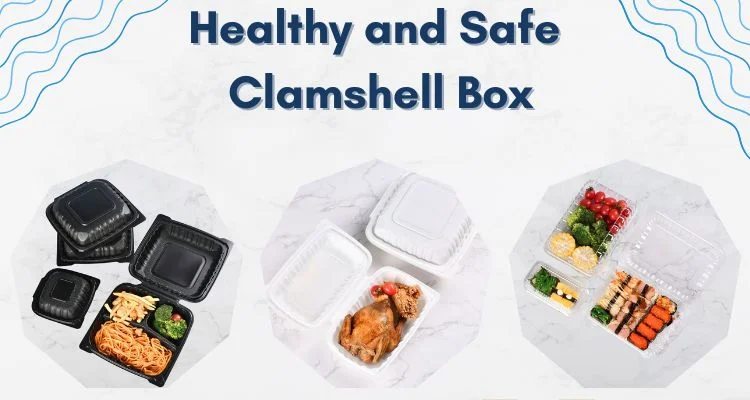 Wholesale Competitive Prices 8X8 Microwavable 3 Compartment Food Packaging Disposable Takeaway Togo Clamshell Box