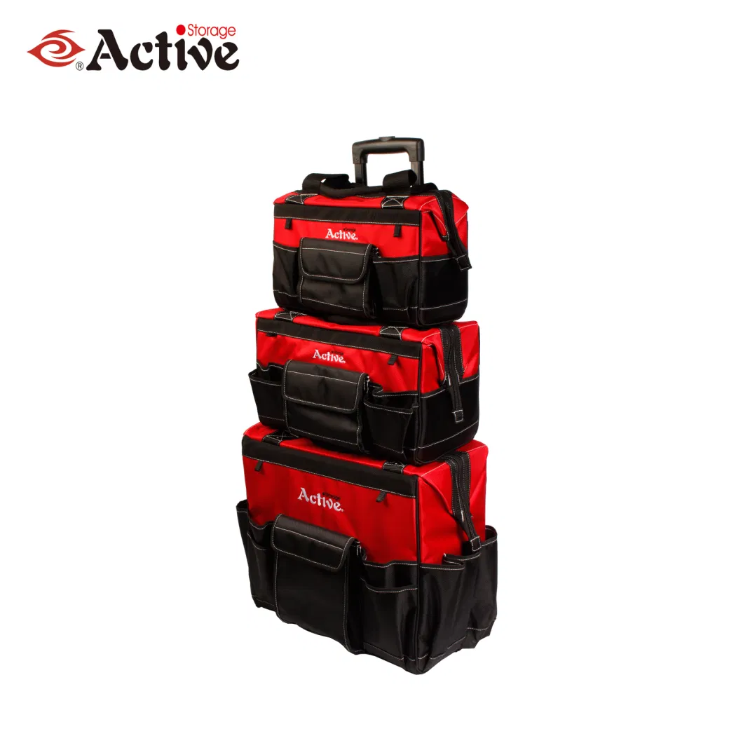 Wholesale Tool Bag Large Capacity Wheeled 3PCS Tool Bag Set Heavy Duty Tool Bag with Trolley