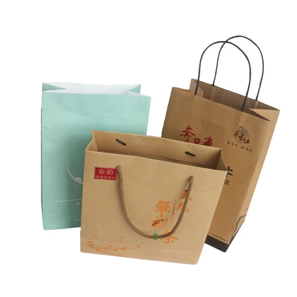 Wholesale Custom Kraft Brown Paper Gift Small Food Bag