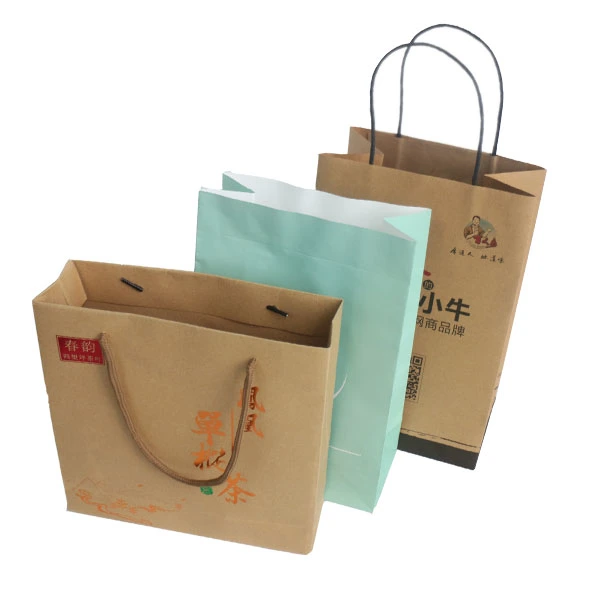 Wholesale Custom Kraft Brown Paper Gift Small Food Bag