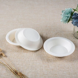 Wholesale 100% Bagasse Disposable Eco Friendly 800 Ml Paper Pulp Bowl