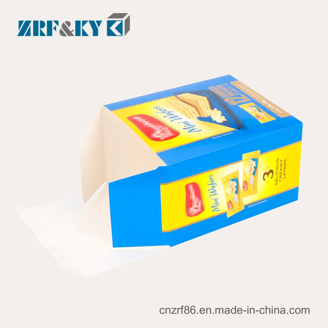 Custom Printed Food Grade Foldable Paper Packaging Kids Snack/Cookies/Biscuits Boxes