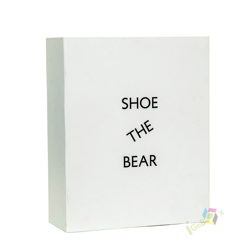 Custom Logo Elegant White Handmade Cardboard Paper Gift Hinger Jewelry Shoe Card Packaging Gift Box