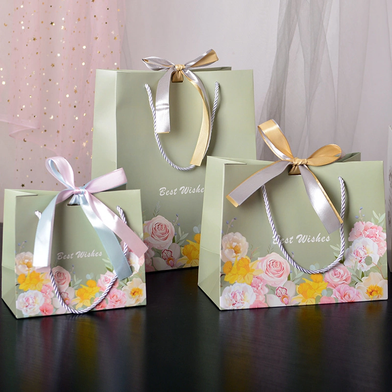 Foldable Cardboard Paper Party Gift Bag for Shopping, Wedding, Birthday, Mother&prime;s Day