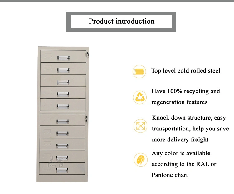 Ten Drawers Cabinet Tall Chest of Drawers Thin Storage Cabinet