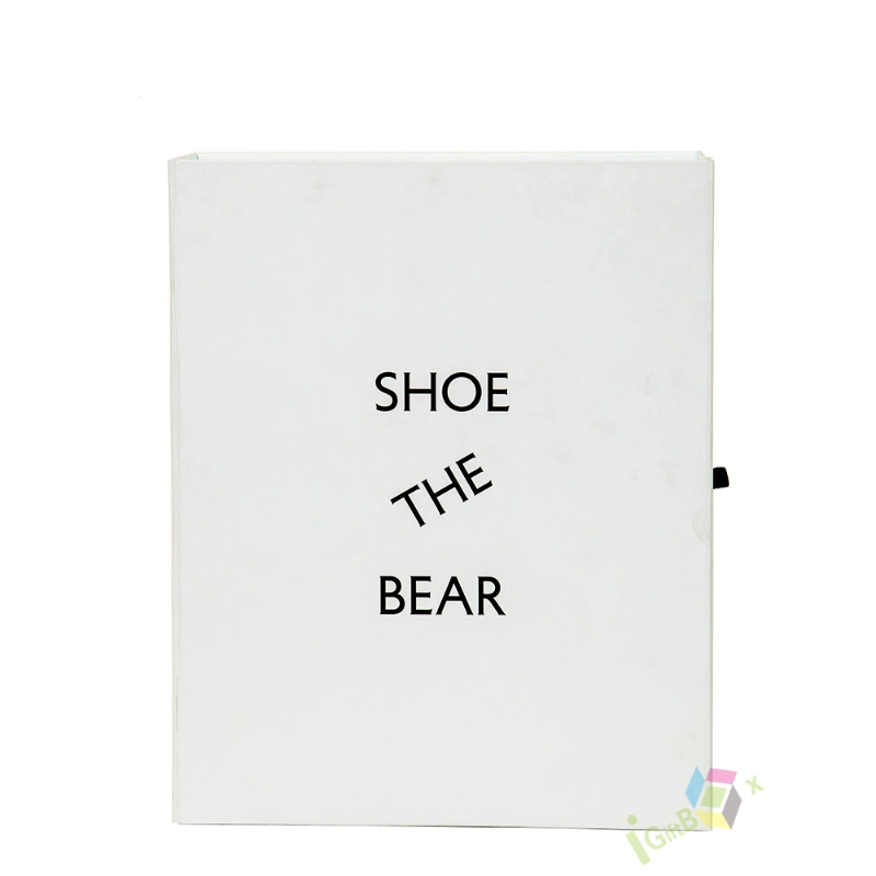 Custom Logo Elegant White Handmade Cardboard Paper Gift Hinger Jewelry Shoe Card Packaging Gift Box