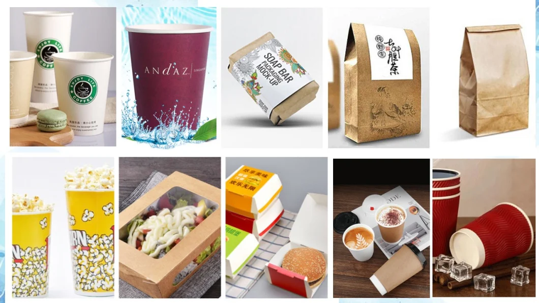 Custom No Print White Cardboard Paper Cup Raw Material Coffee Cup Fan Takeaway Box PE Coated Paper