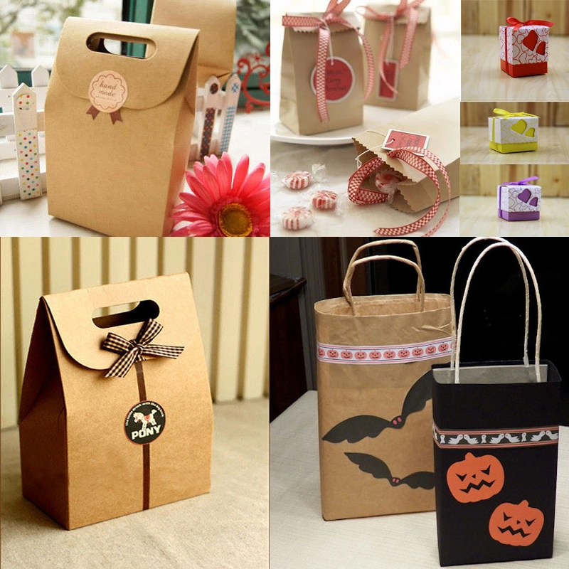 Hot Sale Brown Kraft Paper Handle Gift Bags