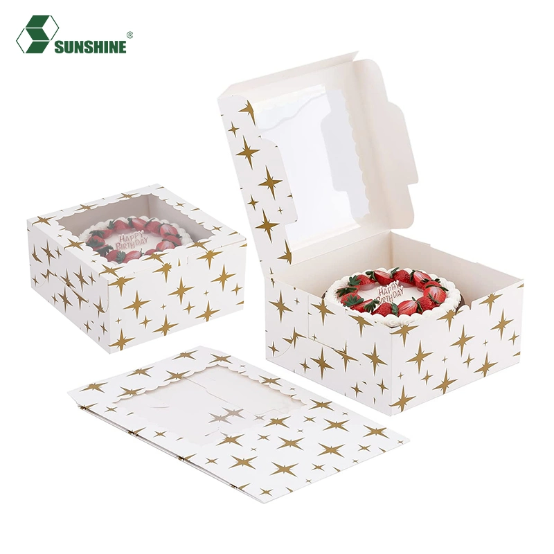 Design Cookie Gift Candy Packaging Paper Box with Handle