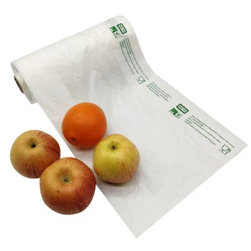 HDPE Poly Food Packaging Supermarket Star Seal Produce Bag on Roll