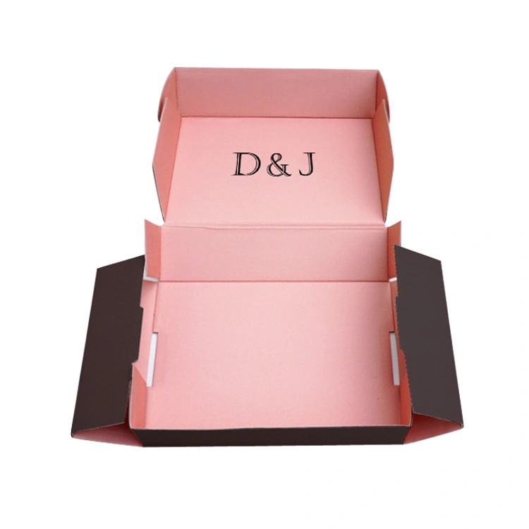 High Quality Custom Logo Embossed Fancy Pink Color Paper Cardboard Gift Packaging Box