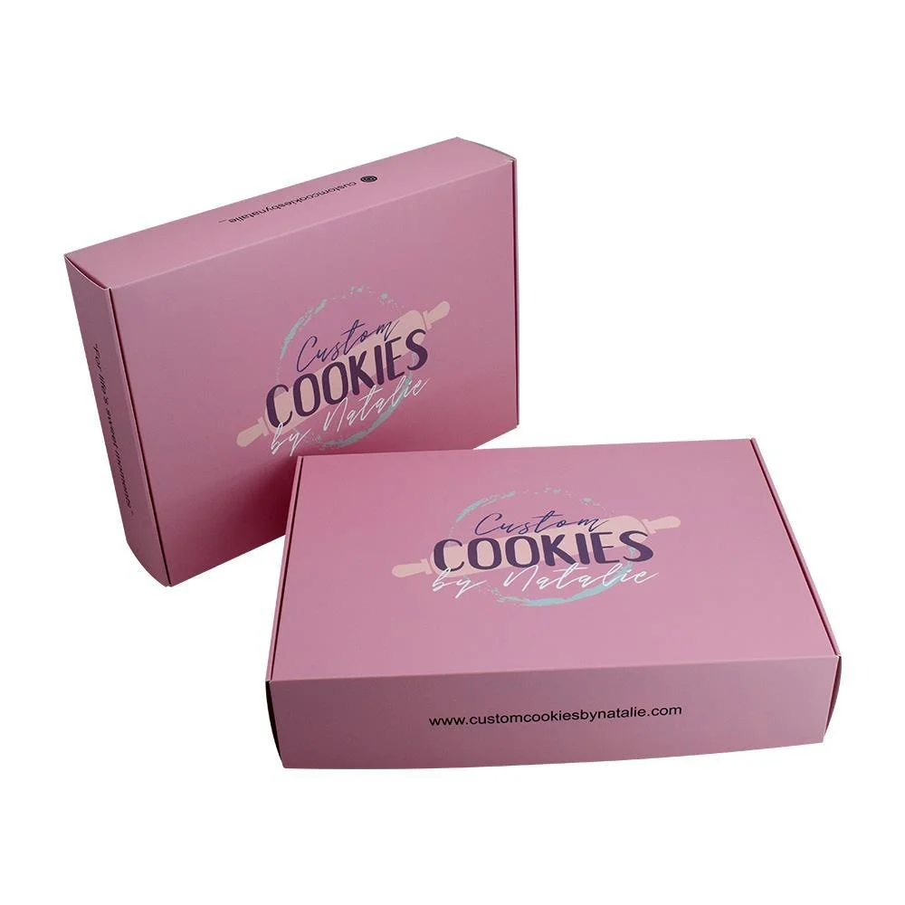 High Quality Custom Logo Embossed Fancy Pink Color Paper Cardboard Gift Packaging Box