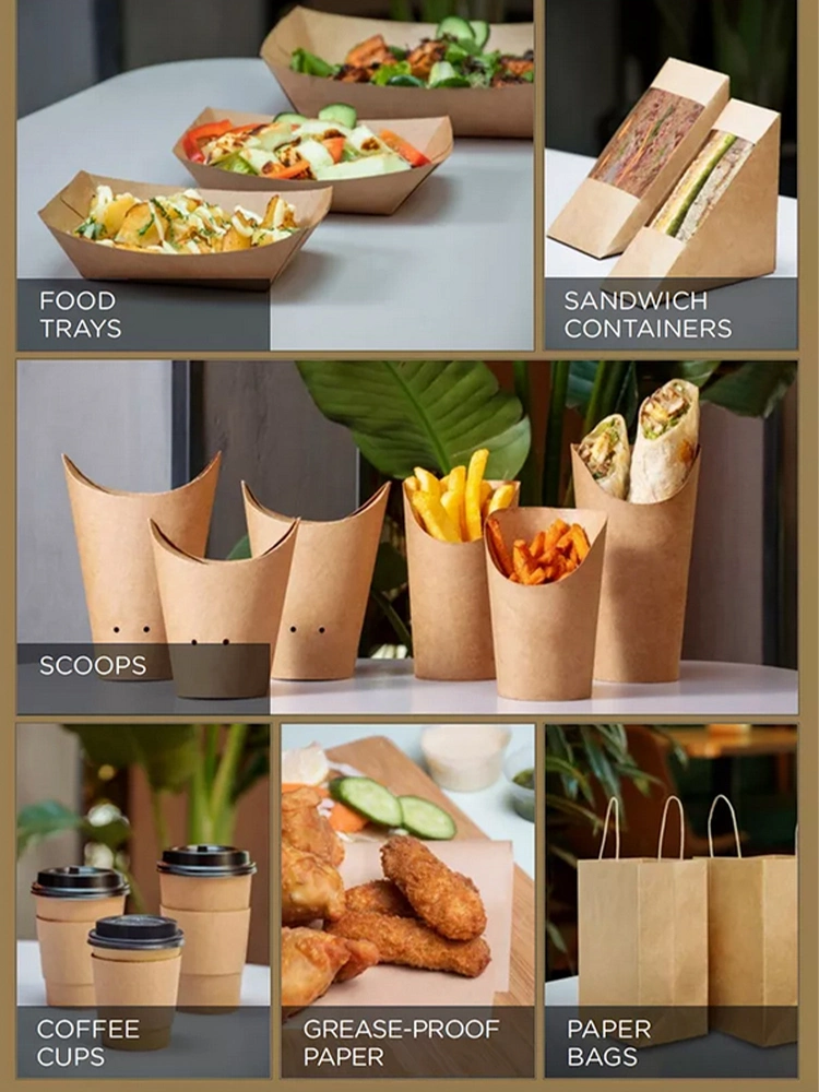 Kraft Paper Box for Hamburger Fast Food Salad Cookie Biscuit