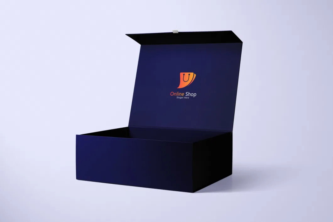 Flat Magnetic Paper Cardboard Gift Packaging Folding Box with Logo Food Grade