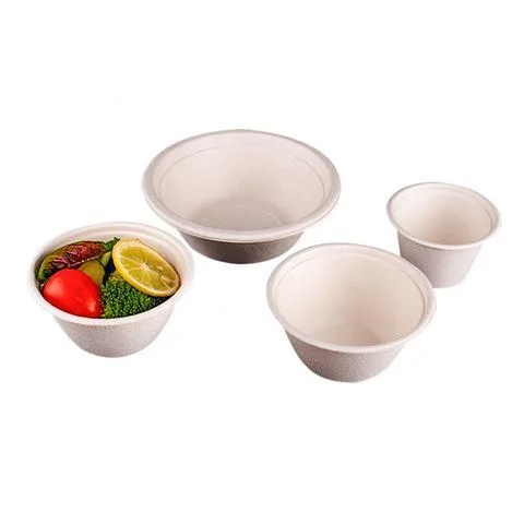 Wholesale 100% Bagasse Disposable Eco Friendly 800 Ml Paper Pulp Bowl