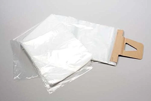 Newspaper Bags, Clear Plastic Poly Bags for Newspapers, Cardboard Header Perforated Easy Tear off Design