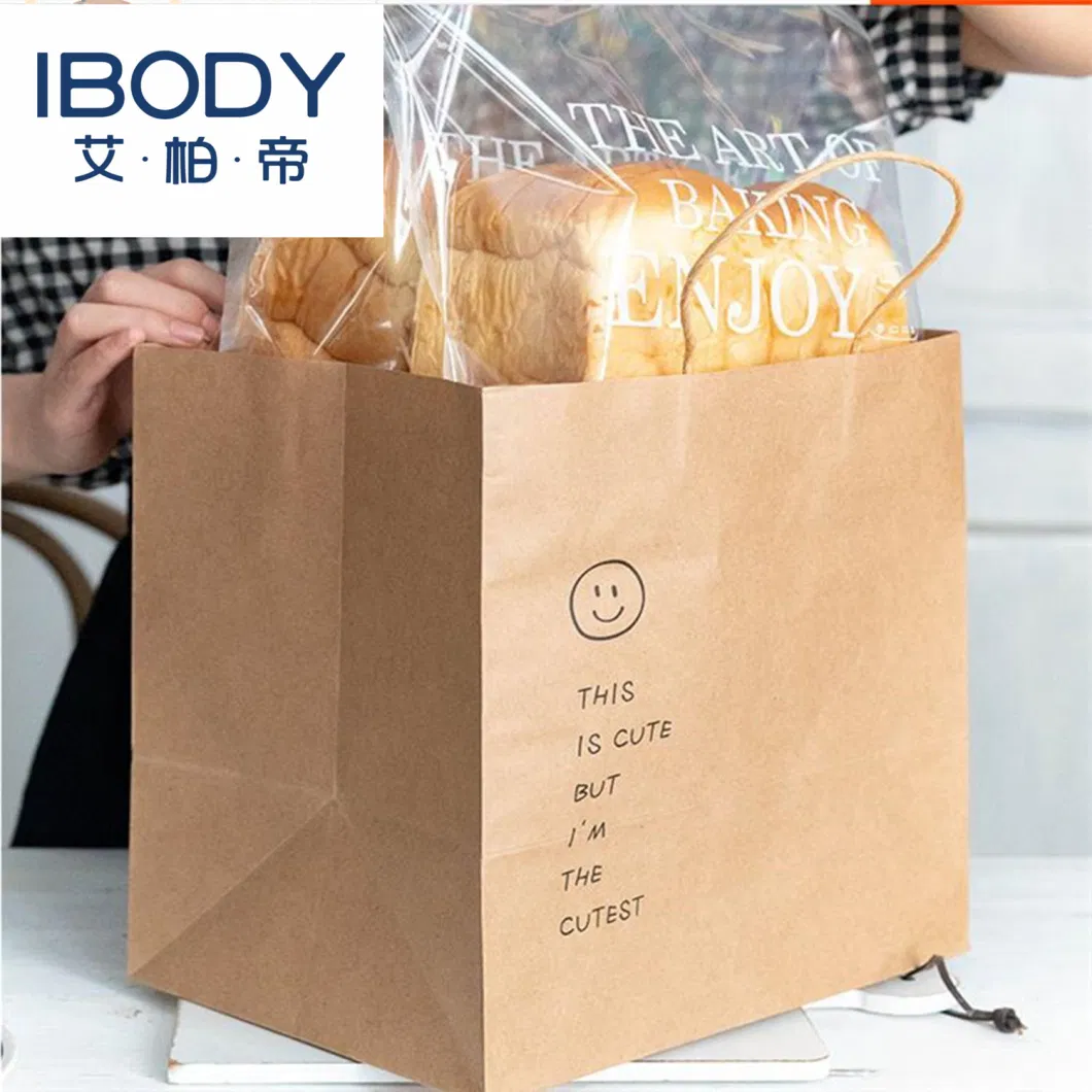 Wholesale Promotional Custom Logo Printing Recycle Large Medium Small Cheap Take Away Food Grade Brown Bread Paper Bag