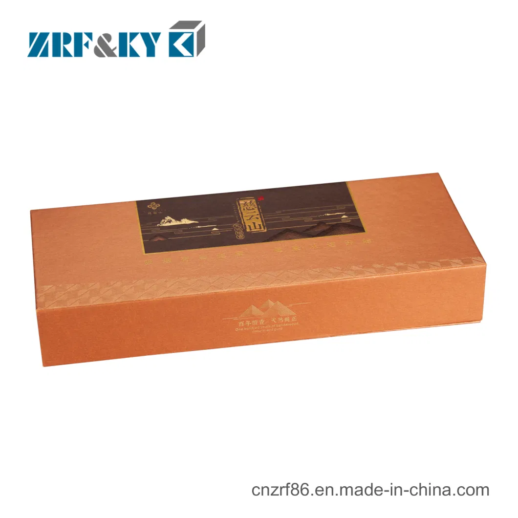 Custom Color Printed Paper Sandalwood Gift Box with Magnetic Lid