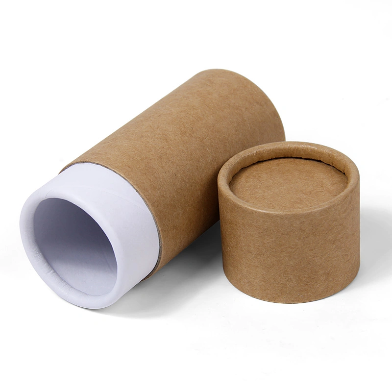 Strong Round Cardboard Kraft Paper Tube Box with Lid