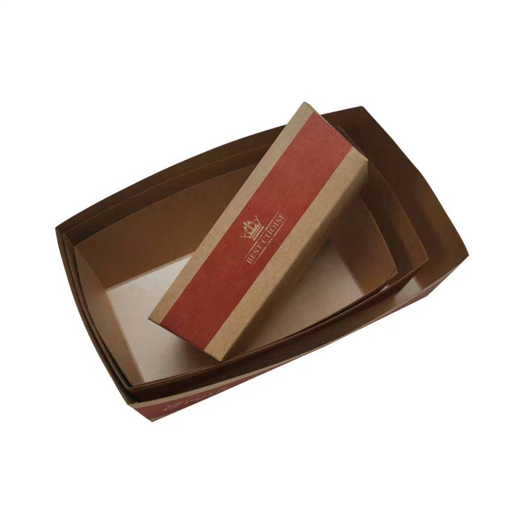 to Go Hot Dog Food Kraft Paper Packaging Plate Chocolate Boxes Tray Box