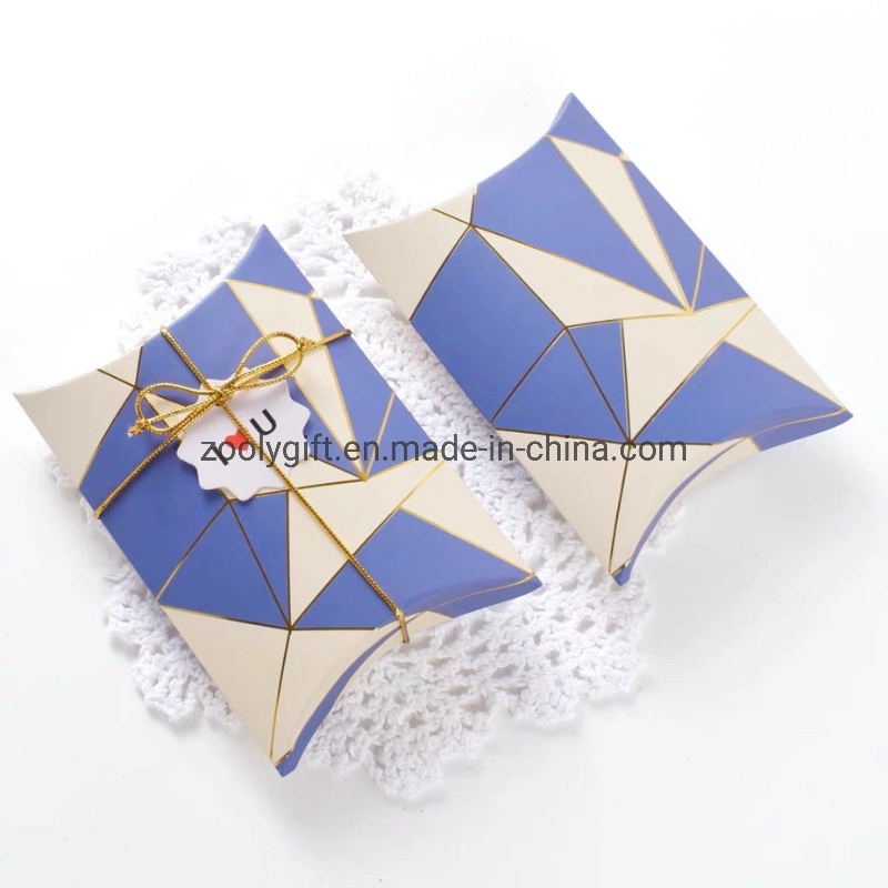 Custom Pillow Shape Package Boxes Candy Cake Boxes Wedding Birthday Party Decorations Box Mini Candy Paper Gift Packaging Box Kraft Paper Gift Box