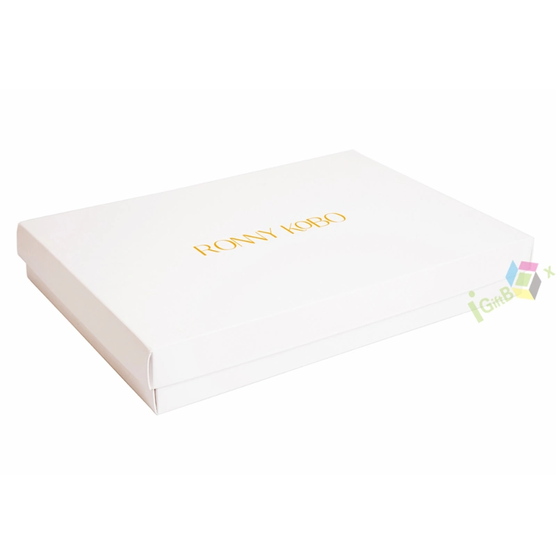 Custom Logo Elegant White Handmade Cardboard Paper Gift Hinger Jewelry Shoe Card Packaging Gift Box