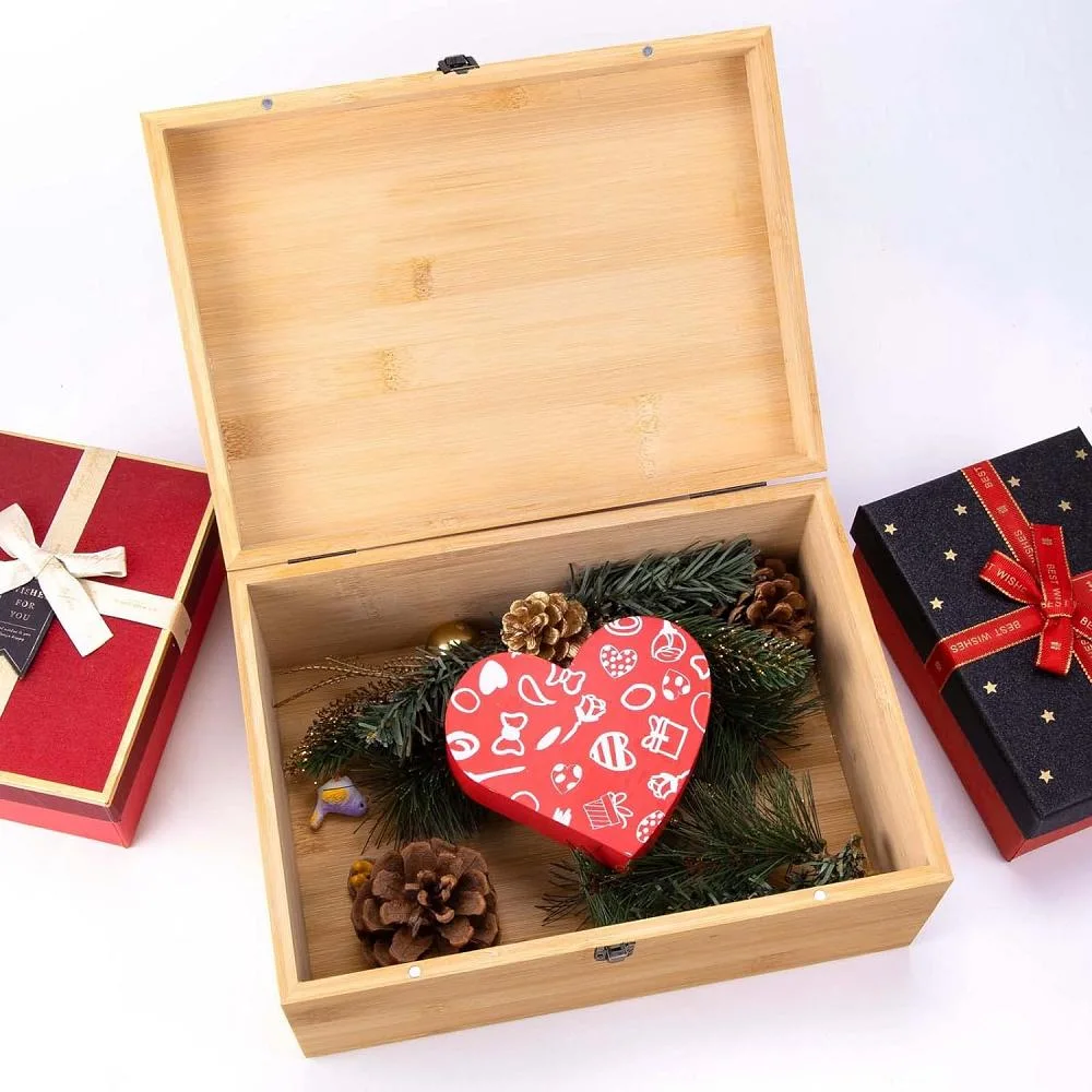 Wooden Storage Box with Lid Decorative Box Wooden Jewelry Boxes Cardboard